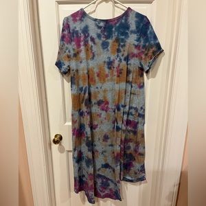 XL LuLaRoe tie-dye t-shirt shift dress